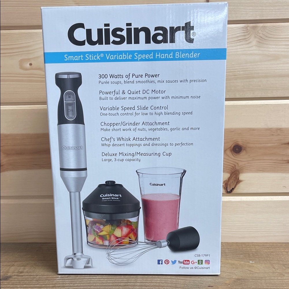 Cuisinart Smart Stick Variable Speed Hand Blender - Silver/Black